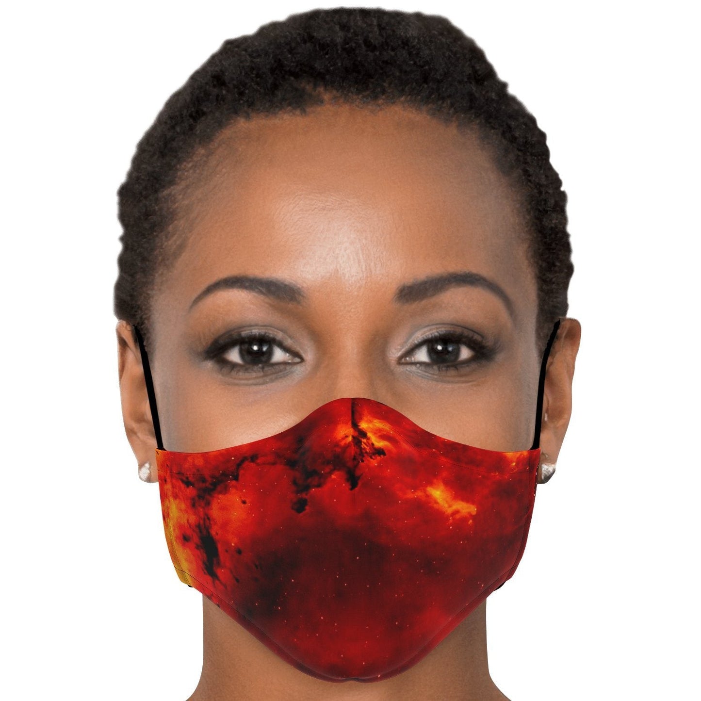 65 MCMLXV Unisex Red Space Nebula Print Face Mask - 65mcmlxv