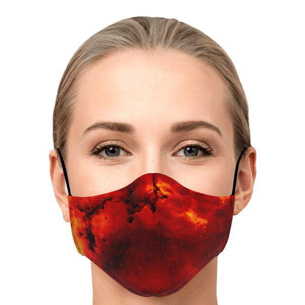 65 MCMLXV Unisex Red Space Nebula Print Face Mask - 65mcmlxv