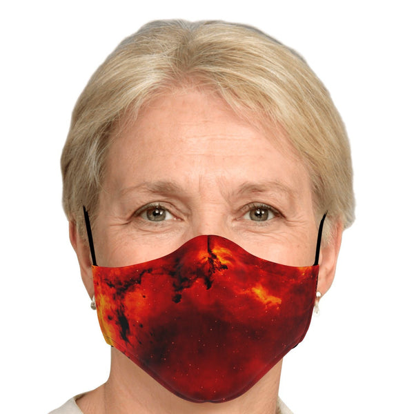 65 MCMLXV Unisex Red Space Nebula Print Face Mask - 65mcmlxv