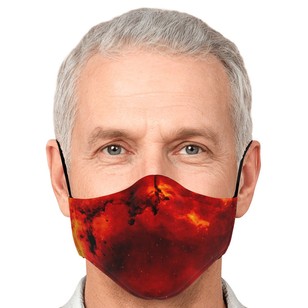 65 MCMLXV Unisex Red Space Nebula Print Face Mask - 65mcmlxv