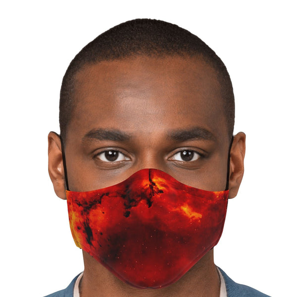 65 MCMLXV Unisex Red Space Nebula Print Face Mask - 65mcmlxv