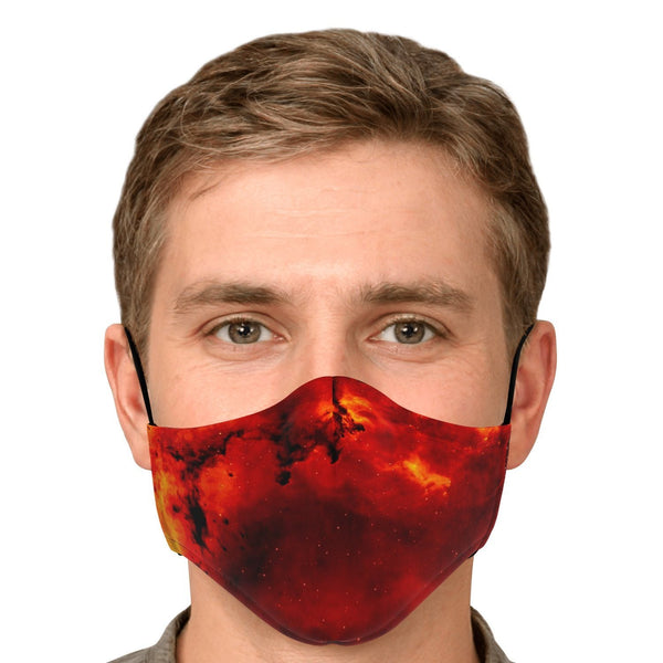 65 MCMLXV Unisex Red Space Nebula Print Face Mask - 65mcmlxv
