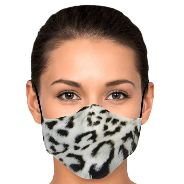 65 MCMLXV Unisex Snow Leopard Print Face Mask - 65mcmlxv