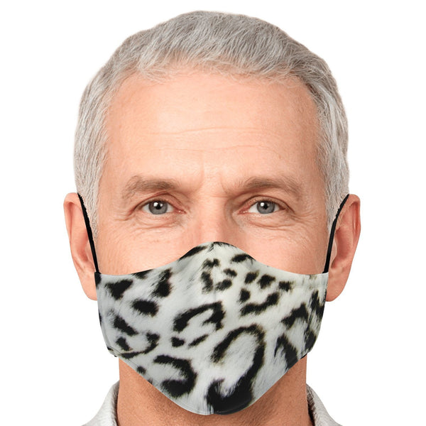 65 MCMLXV Unisex Snow Leopard Print Face Mask - 65mcmlxv