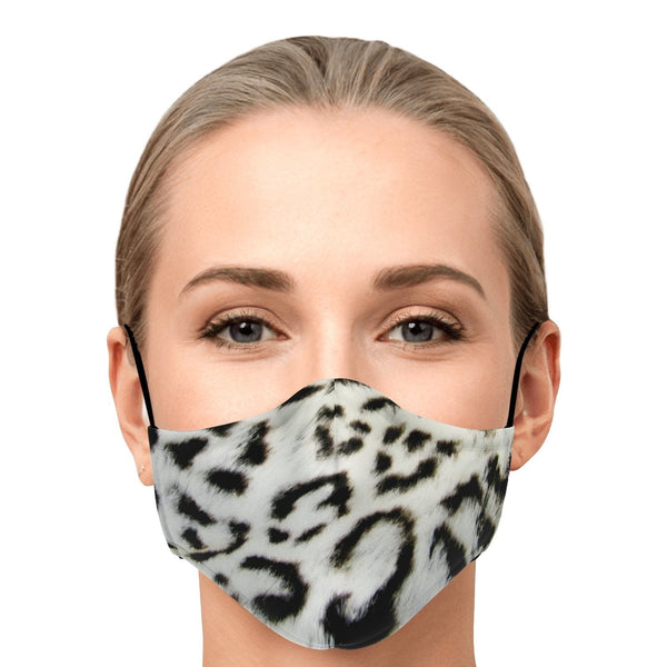 65 MCMLXV Unisex Snow Leopard Print Face Mask - 65mcmlxv