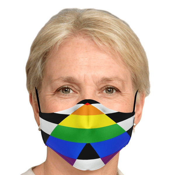 65 MCMLXV Unisex Straight LGBTQ Ally Flag Print 2 Layer Reusable Face Mask - 65mcmlxv