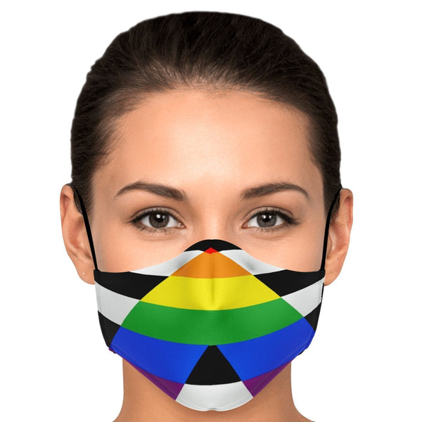 65 MCMLXV Unisex Straight LGBTQ Ally Flag Print 2 Layer Reusable Face Mask - 65mcmlxv