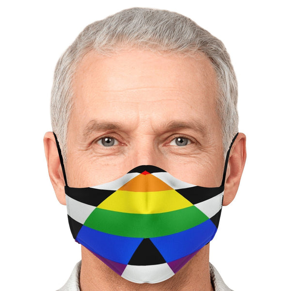 65 MCMLXV Unisex Straight LGBTQ Ally Flag Print 2 Layer Reusable Face Mask - 65mcmlxv