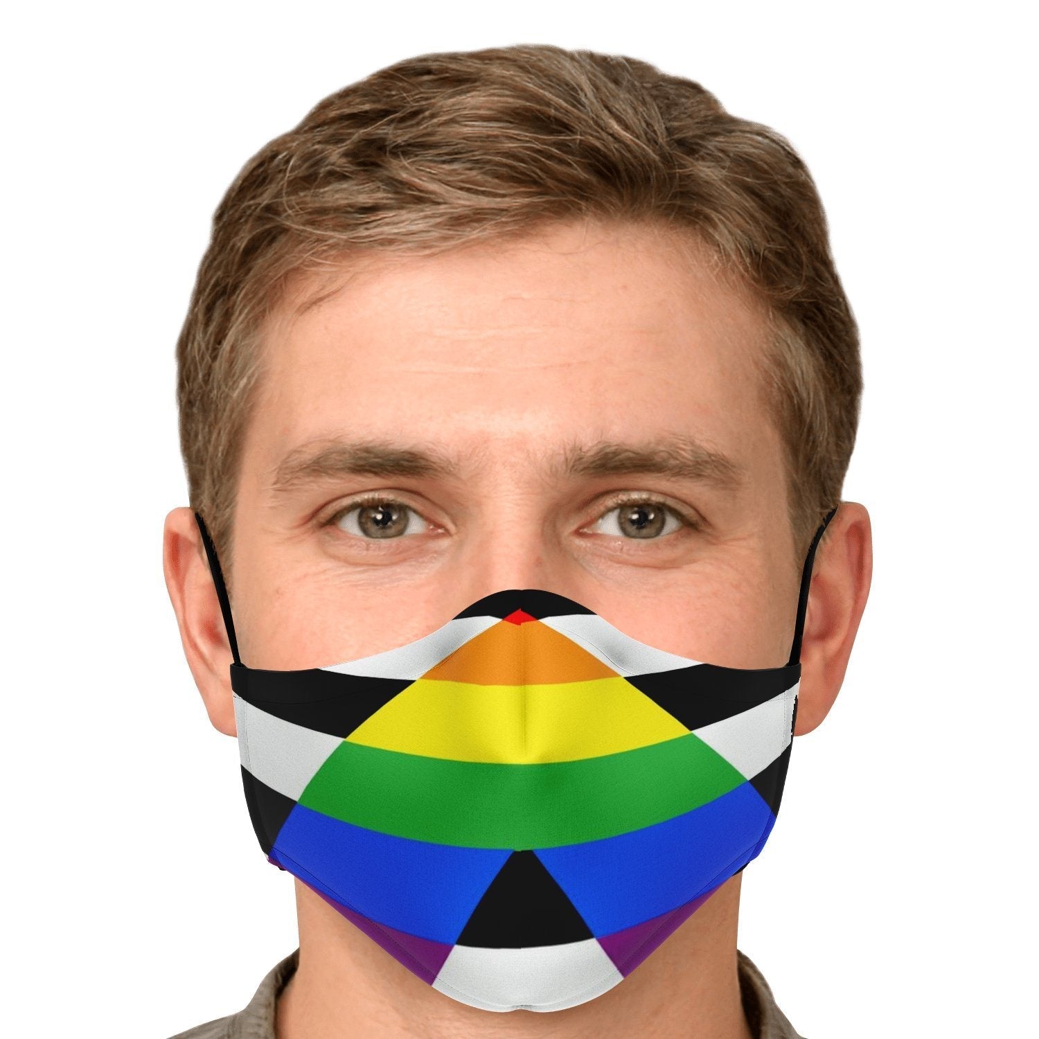 65 MCMLXV Unisex Straight LGBTQ Ally Flag Print 2 Layer Reusable Face Mask - 65mcmlxv