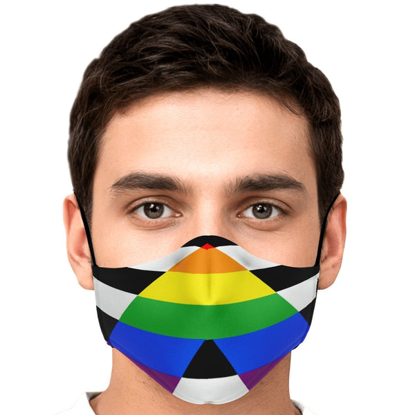 65 MCMLXV Unisex Straight LGBTQ Ally Flag Print 2 Layer Reusable Face Mask - 65mcmlxv