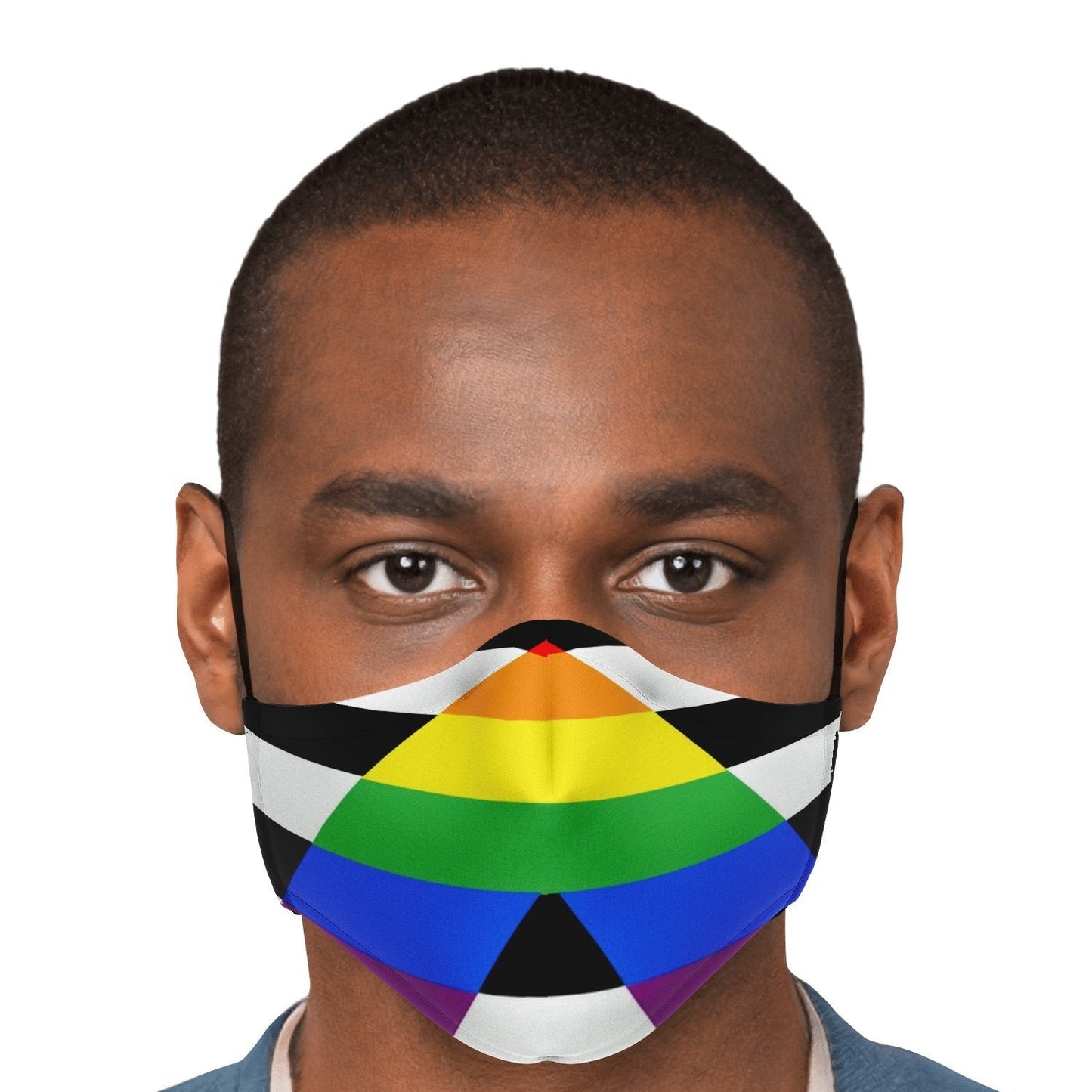 65 MCMLXV Unisex Straight LGBTQ Ally Flag Print 2 Layer Reusable Face Mask - 65mcmlxv