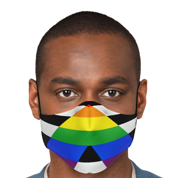 65 MCMLXV Unisex Straight LGBTQ Ally Flag Print 2 Layer Reusable Face Mask - 65mcmlxv