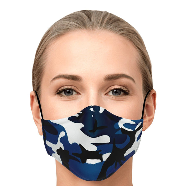 65 MCMLXV Unisex Teal Camouflage Print Face Mask - 65mcmlxv