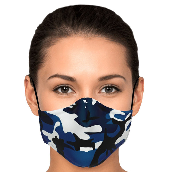 65 MCMLXV Unisex Teal Camouflage Print Face Mask - 65mcmlxv