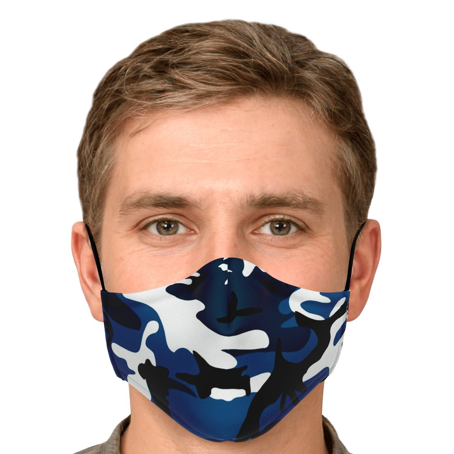 65 MCMLXV Unisex Teal Camouflage Print Face Mask - 65mcmlxv