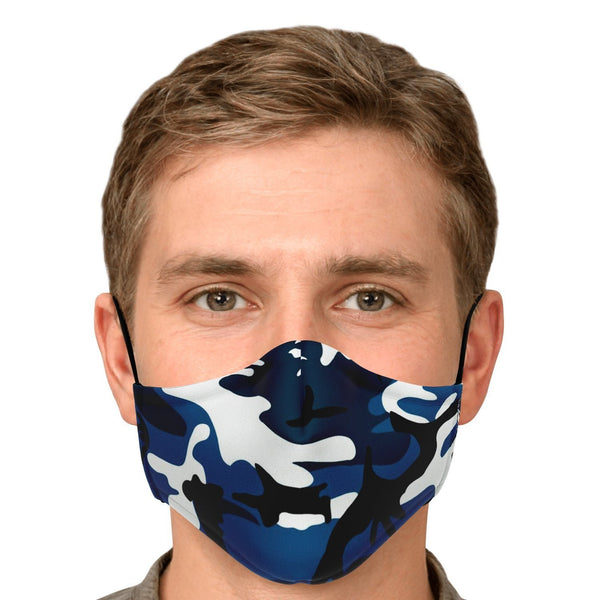 65 MCMLXV Unisex Teal Camouflage Print Face Mask - 65mcmlxv