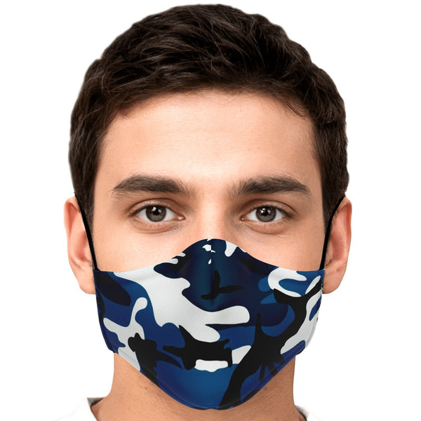 65 MCMLXV Unisex Teal Camouflage Print Face Mask - 65mcmlxv