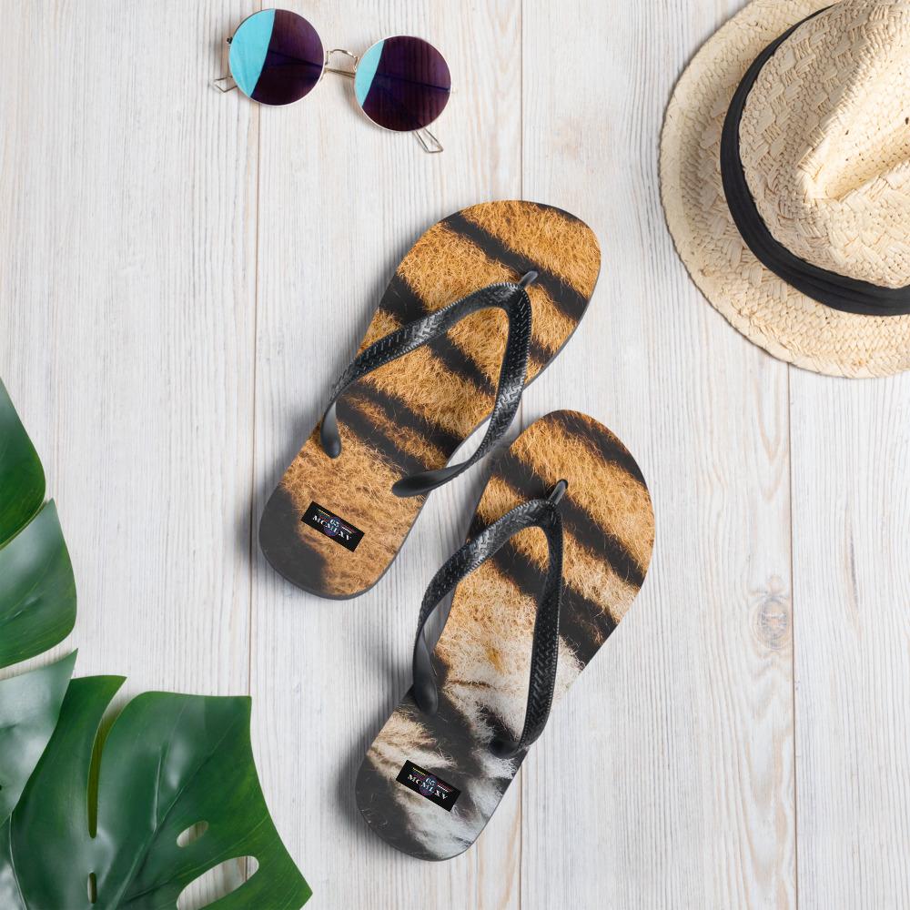 65 MCMLXV Unisex Tiger Animal Print Flip - Flops - 65mcmlxv