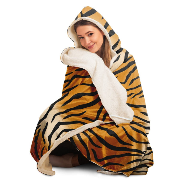 65 MCMLXV Unisex Tiger Print Hooded Blanket - 65mcmlxv