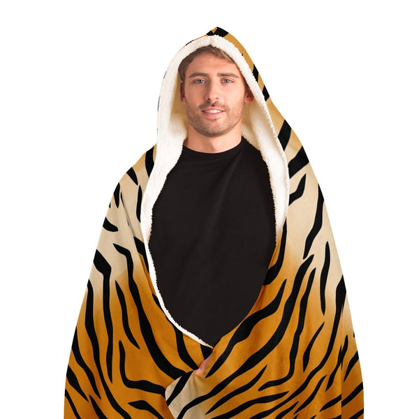 65 MCMLXV Unisex Tiger Print Hooded Blanket - 65mcmlxv
