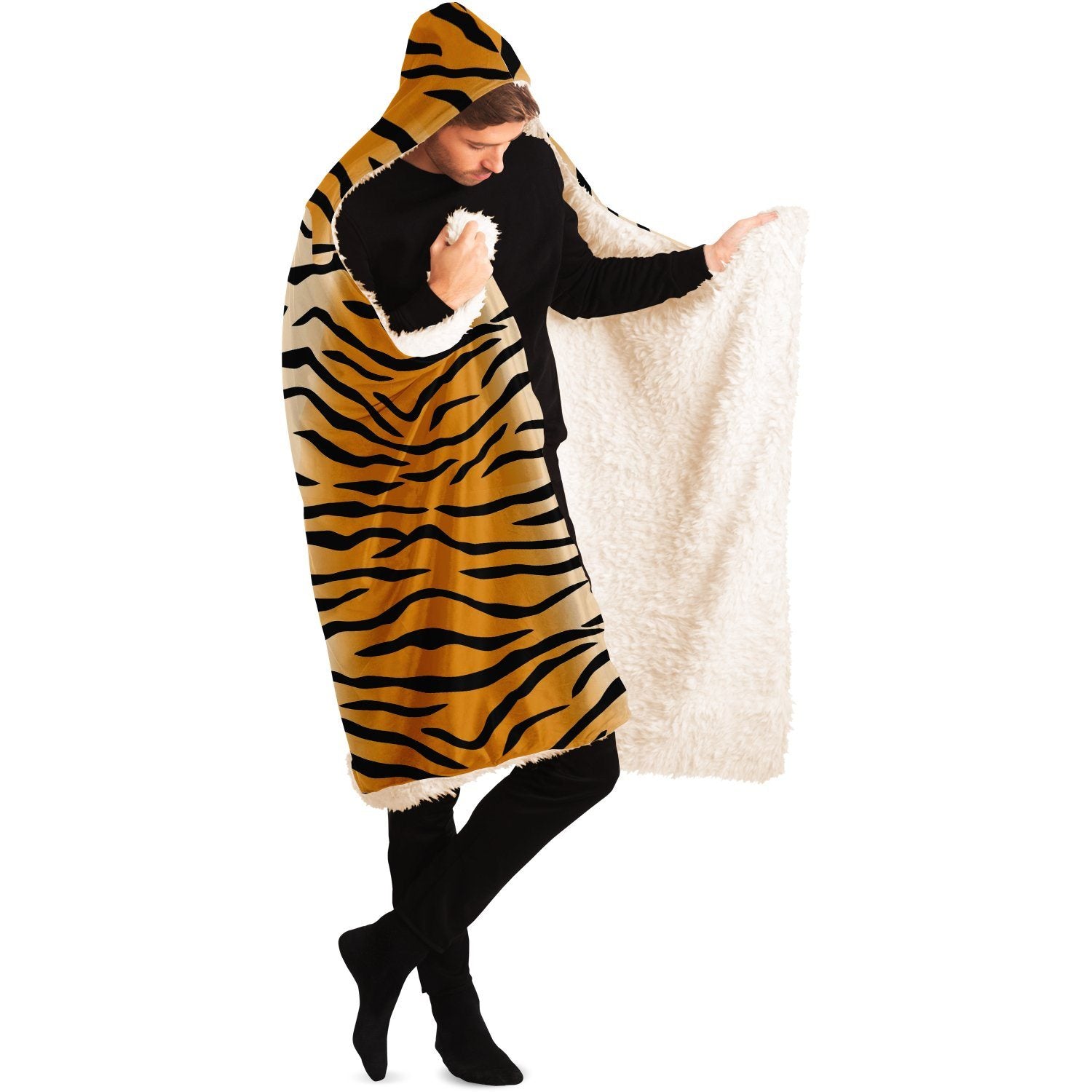 65 MCMLXV Unisex Tiger Print Hooded Blanket - 65mcmlxv