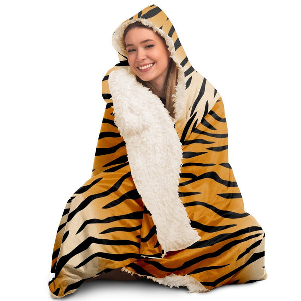 65 MCMLXV Unisex Tiger Print Hooded Blanket - 65mcmlxv