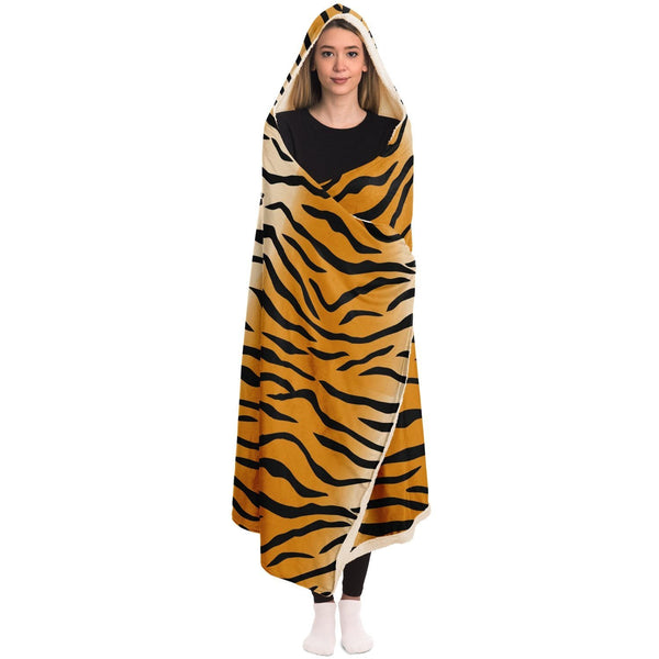 65 MCMLXV Unisex Tiger Print Hooded Blanket - 65mcmlxv