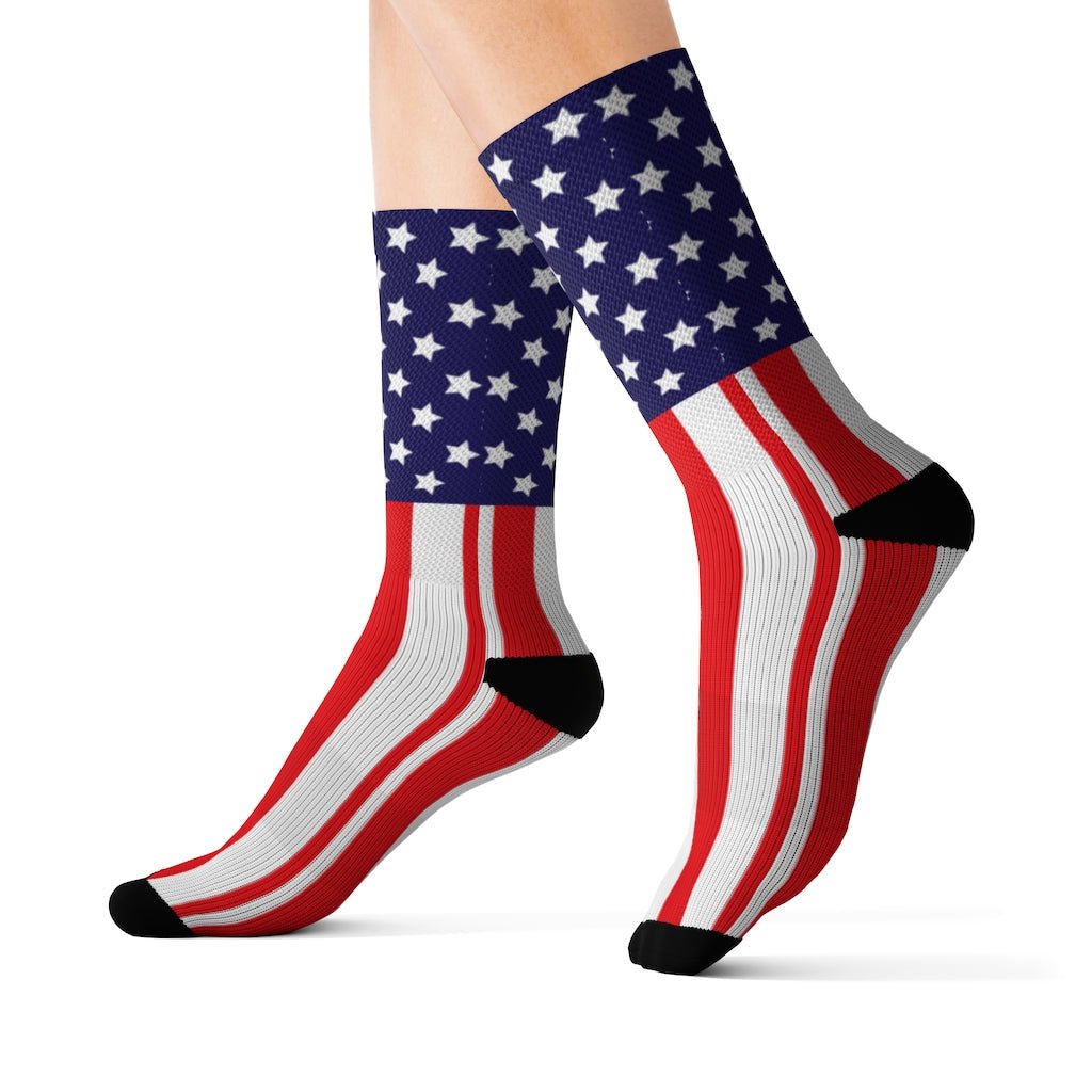 65 MCMLXV Unisex USA American Flag Print Socks - 65mcmlxv