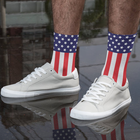 65 MCMLXV Unisex USA American Flag Print Socks - 65mcmlxv