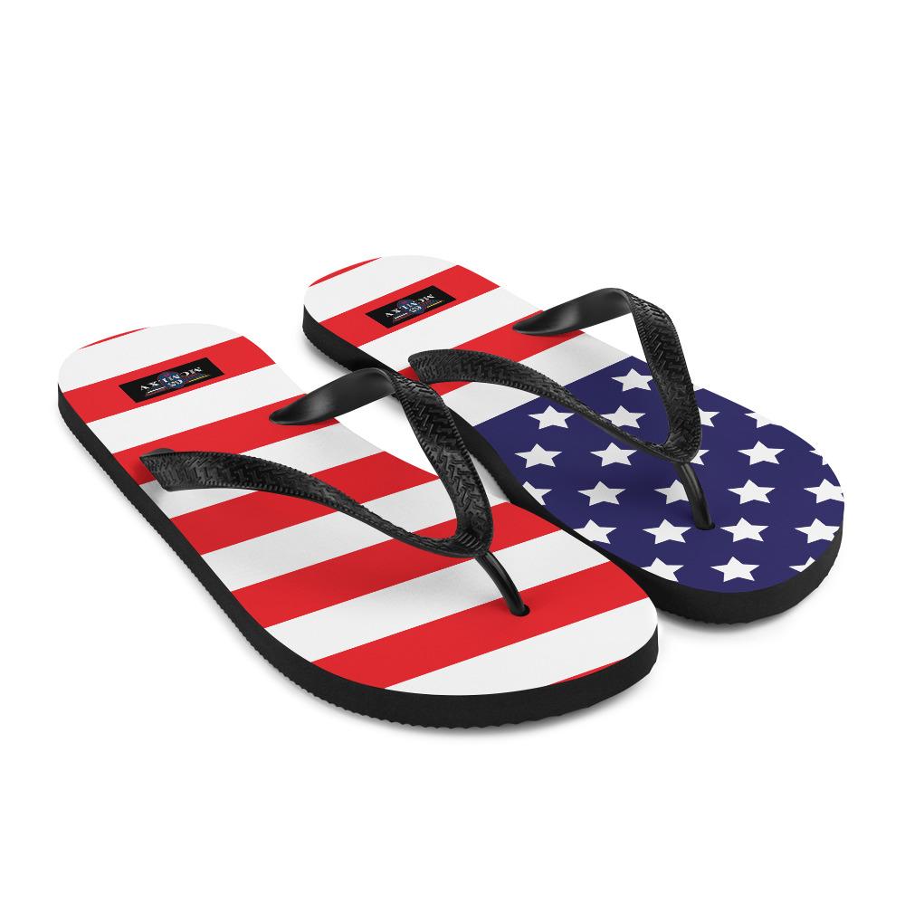 65 MCMLXV Unisex USA Flag Print Flip - Flops - 65mcmlxv