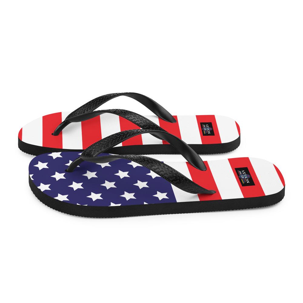 65 MCMLXV Unisex USA Flag Print Flip - Flops - 65mcmlxv