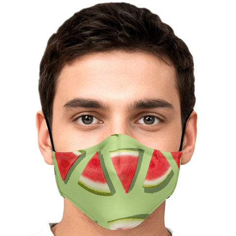 65 MCMLXV Unisex Watermelon Stripe Print Face Mask - 65mcmlxv