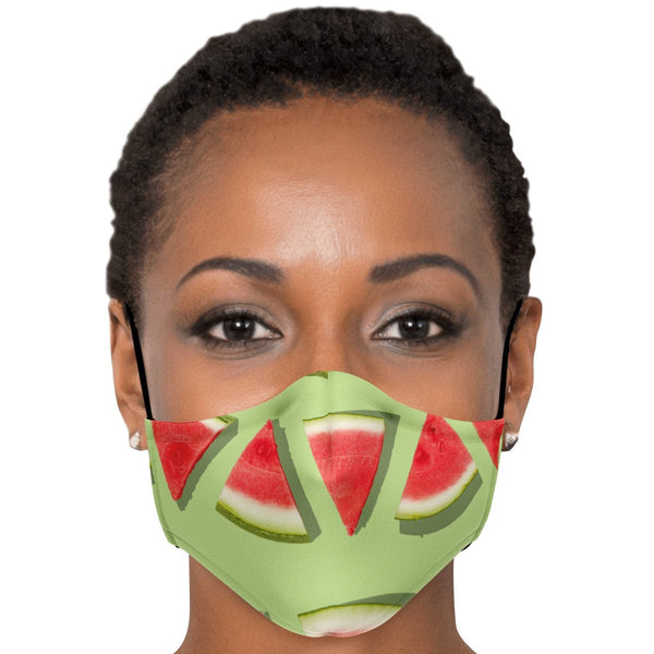65 MCMLXV Unisex Watermelon Stripe Print Face Mask - 65mcmlxv