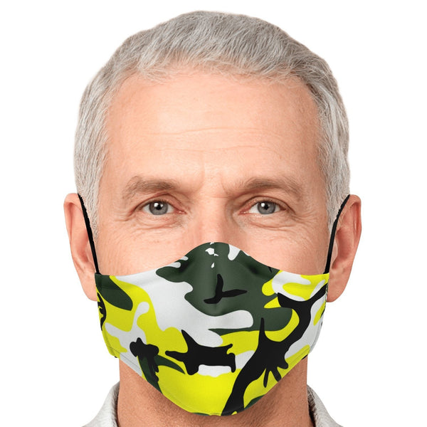 65 MCMLXV Unisex Yellow Camouflage Print Face Mask - 65mcmlxv