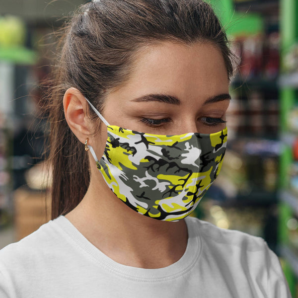 65 MCMLXV Unisex Yellow Camouflage Print Face Mask - 65mcmlxv