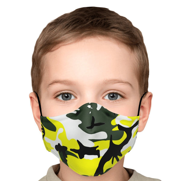 65 MCMLXV Unisex Yellow Camouflage Print Face Mask - 65mcmlxv