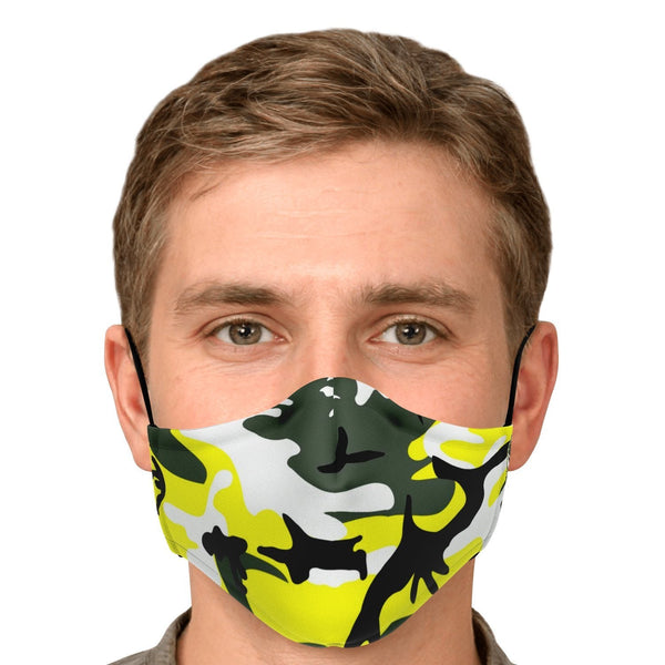 65 MCMLXV Unisex Yellow Camouflage Print Face Mask - 65mcmlxv