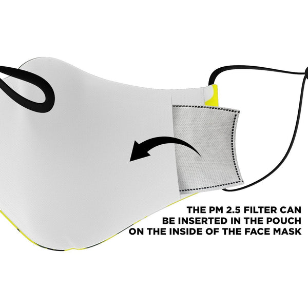 65 MCMLXV Unisex Yellow Camouflage Print Face Mask - 65mcmlxv