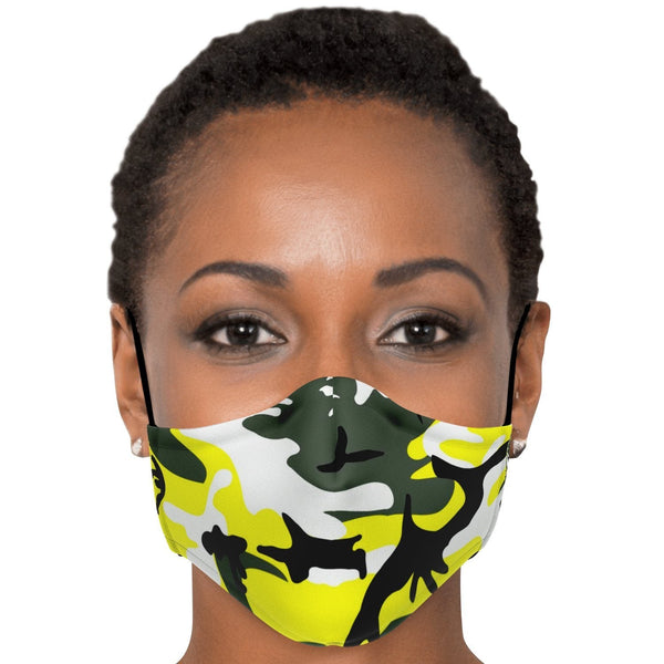 65 MCMLXV Unisex Yellow Camouflage Print Face Mask - 65mcmlxv