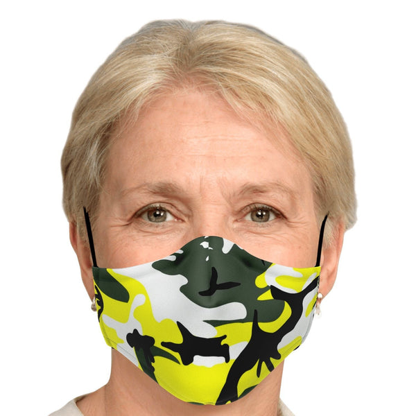 65 MCMLXV Unisex Yellow Camouflage Print Face Mask - 65mcmlxv