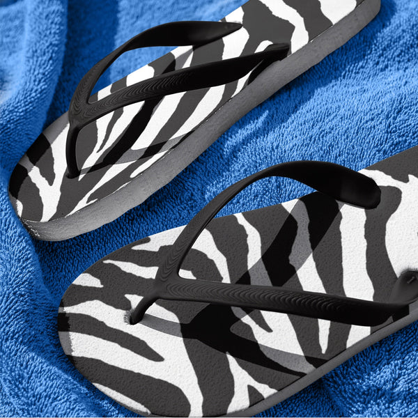 65 MCMLXV Unisex Zebra Animal Print Flip - Flops - 65mcmlxv