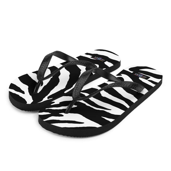 65 MCMLXV Unisex Zebra Animal Print Flip - Flops - 65mcmlxv