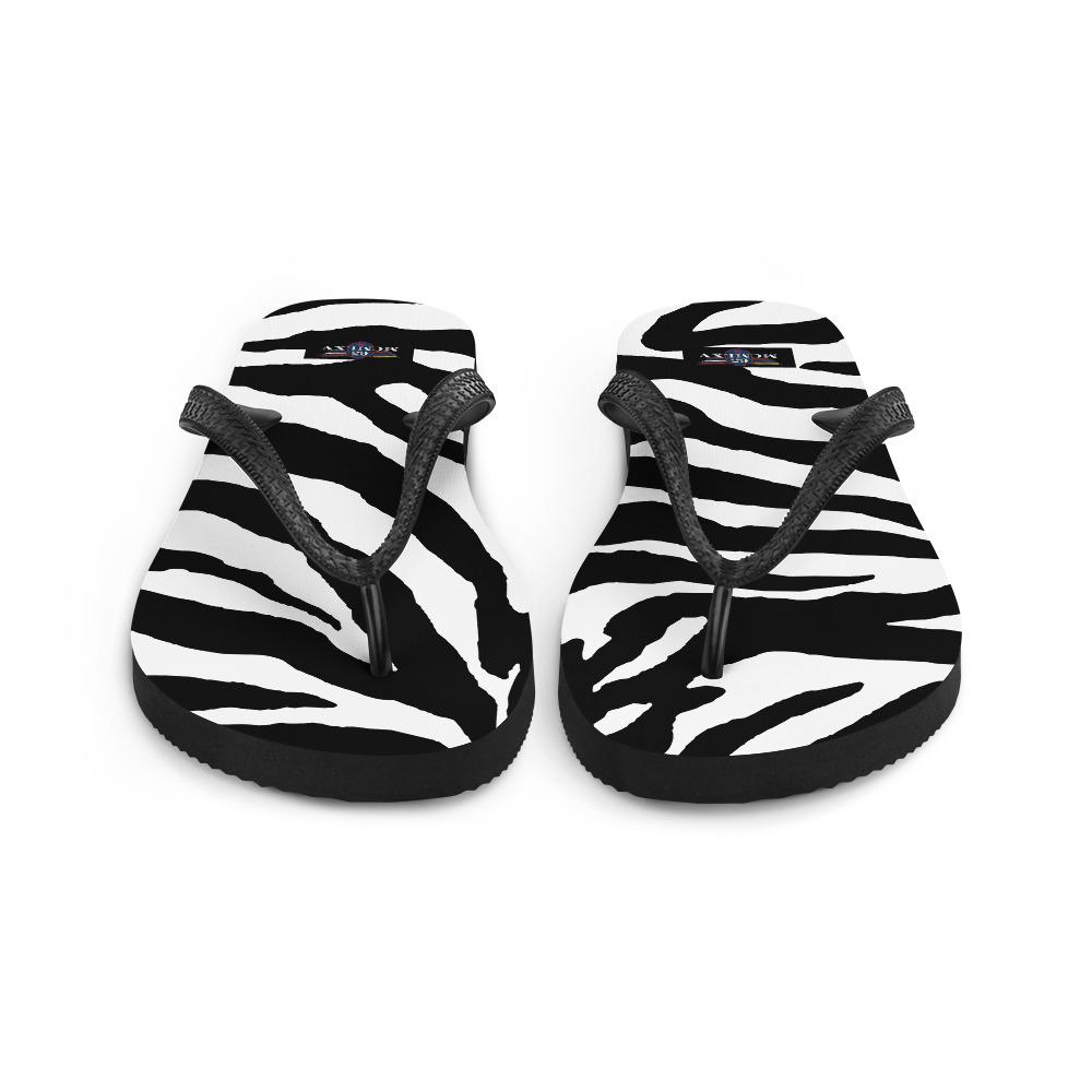 65 MCMLXV Unisex Zebra Animal Print Flip - Flops - 65mcmlxv