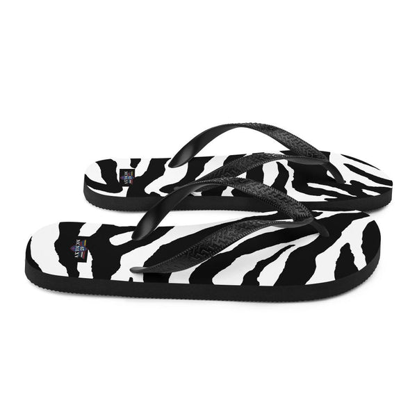 65 MCMLXV Unisex Zebra Animal Print Flip - Flops - 65mcmlxv