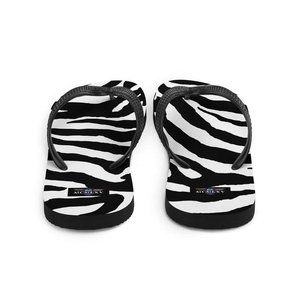 65 MCMLXV Unisex Zebra Animal Print Flip - Flops - 65mcmlxv