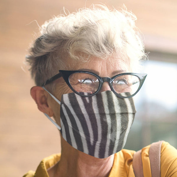 65 MCMLXV Unisex Zebra Print Face Mask - 65mcmlxv