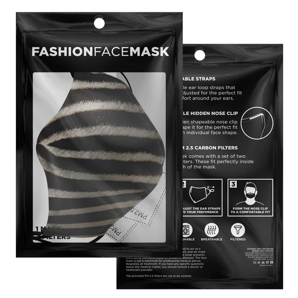 65 MCMLXV Unisex Zebra Print Face Mask - 65mcmlxv