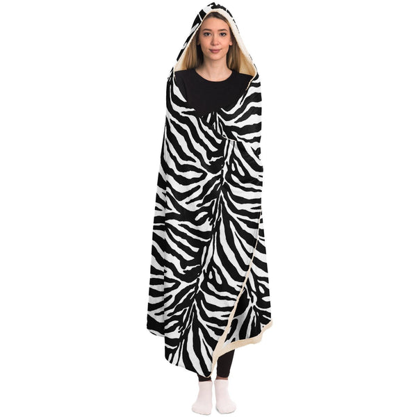 65 MCMLXV Unisex Zebra Print Hooded Blanket - 65mcmlxv