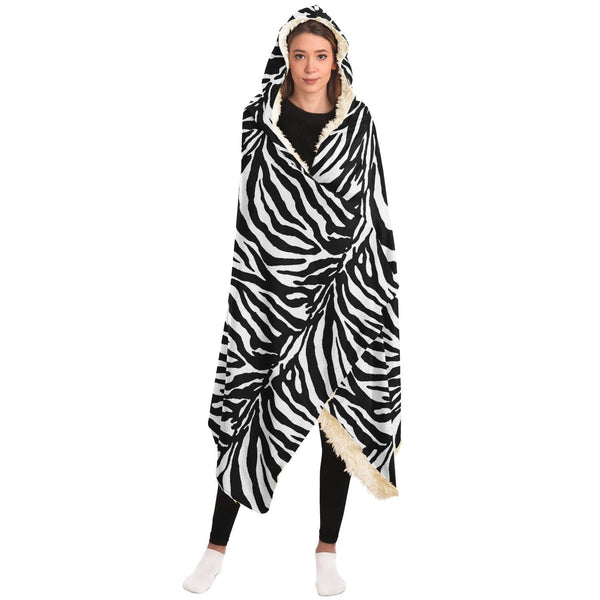 65 MCMLXV Unisex Zebra Print Hooded Blanket - 65mcmlxv