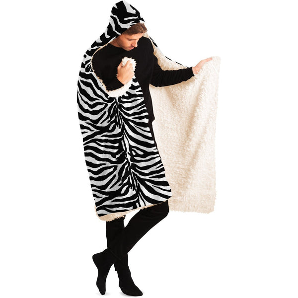 65 MCMLXV Unisex Zebra Print Hooded Blanket - 65mcmlxv